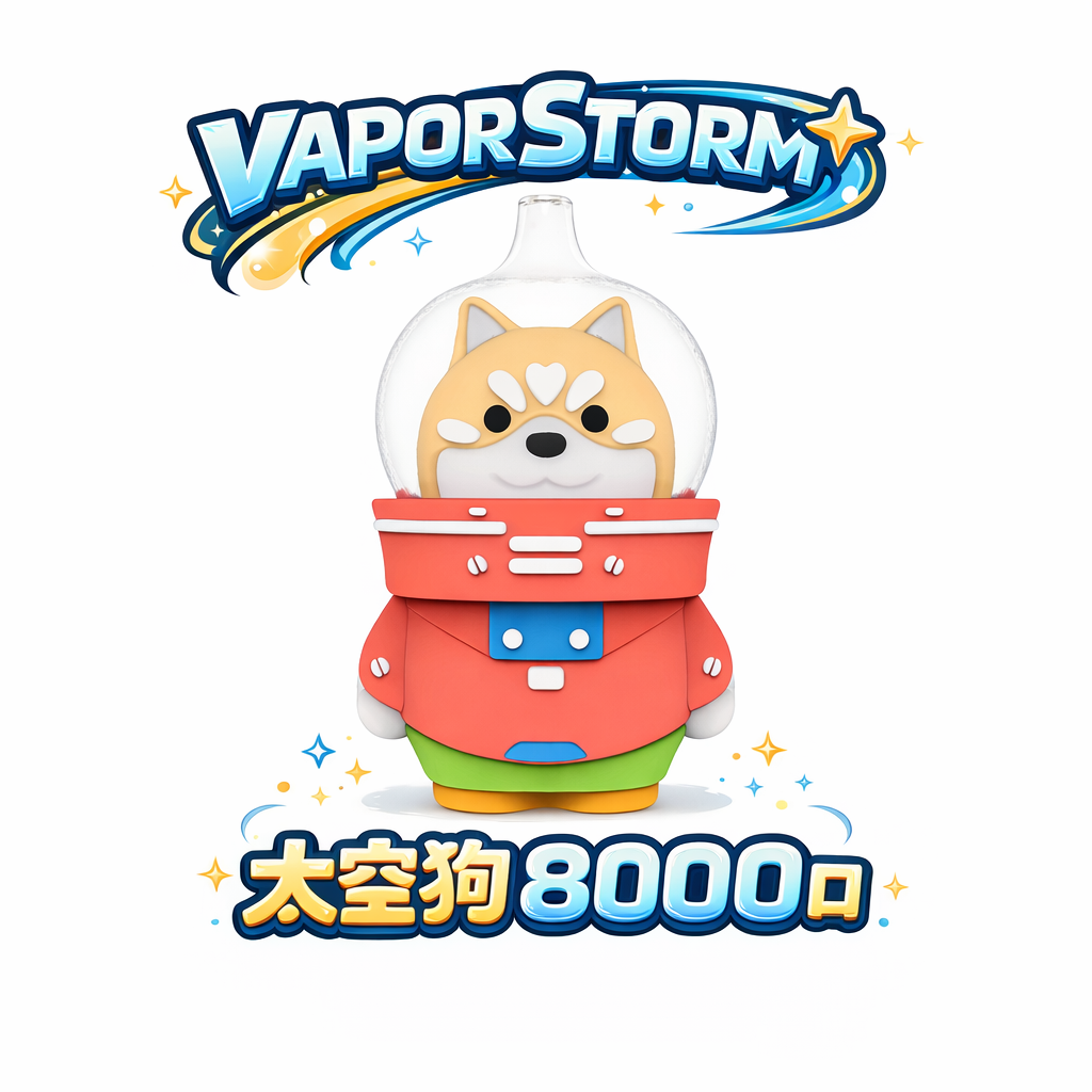 太空狗 VAPOR STORM 8000次大口數續航力告別斷電憂慮 未來感萌寵系列 搭載進化級霧化系統 綻放層次分明的清透果韻 台灣現貨